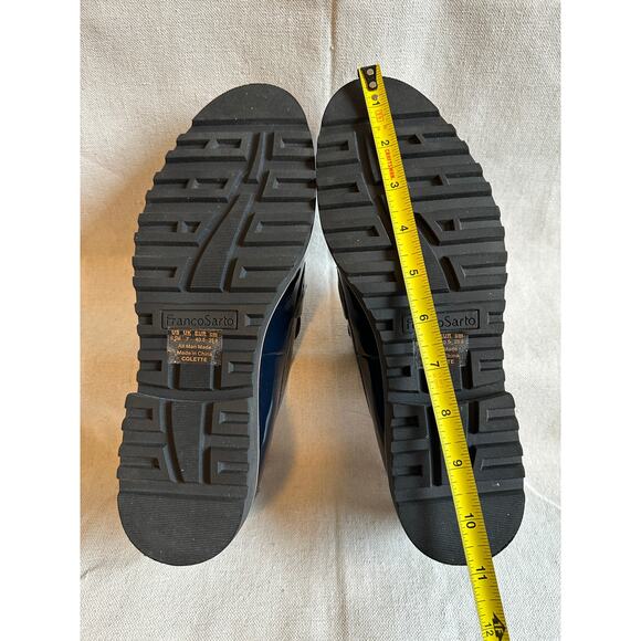 Franco Sarto Collette Faux Leather Vegan Loafer Dark Navy Blue New Womens 9.5 - Picture 8 of 8